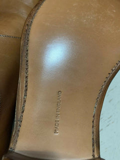 New $1100 Ralph Lauren Purple Label Men Cordovan Leather Monk Shoes Tun 8 US Eng