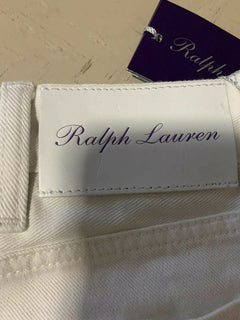 Neu mit Etikett: 695 $ Ralph Lauren Purple Label Herrenjeanshose Weiß/Schwarz 40/32L Italien