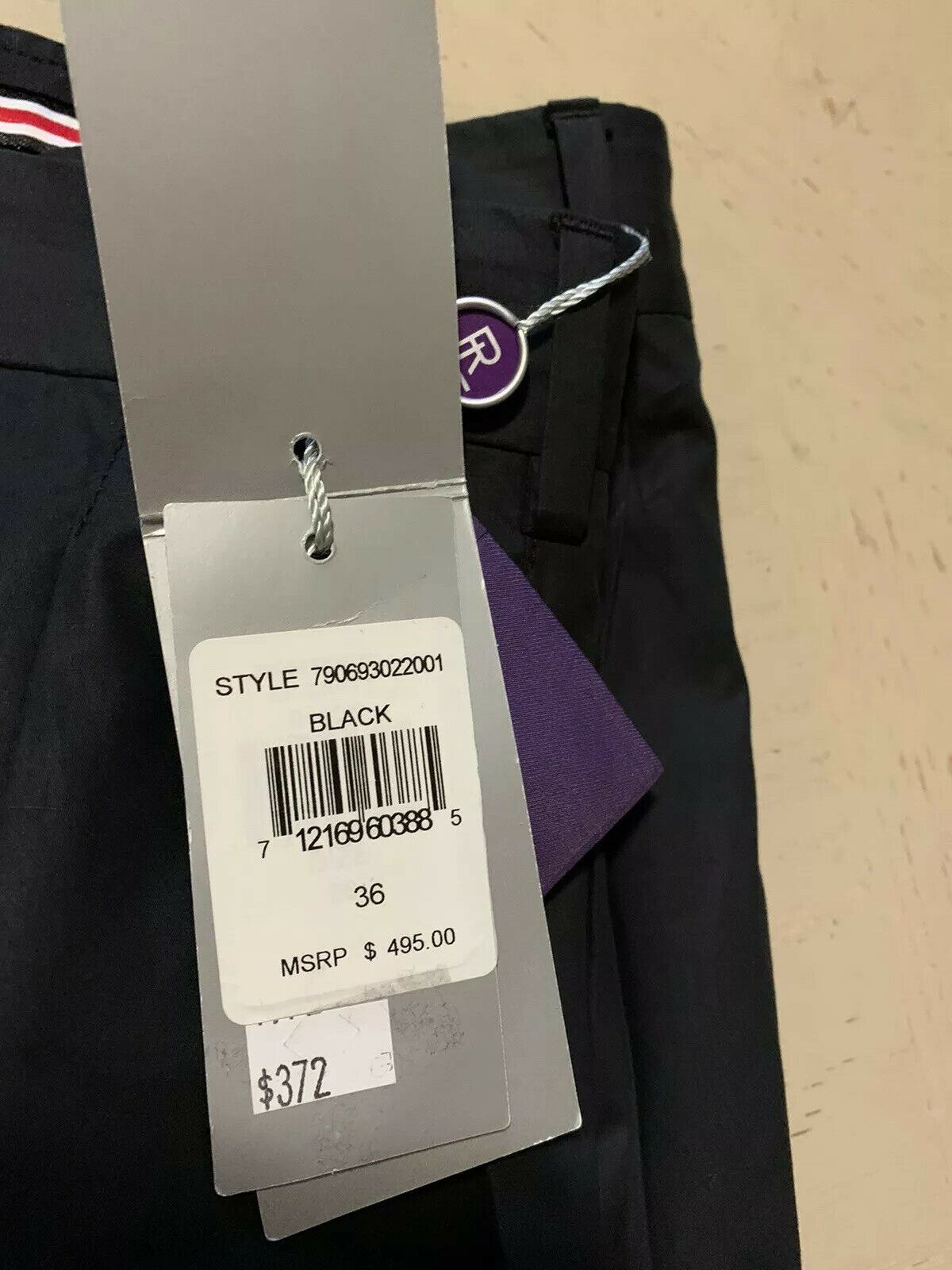 NWT $495 Ralph Lauren Purple Label Men Pants Black 36 US ( 52 Euro )