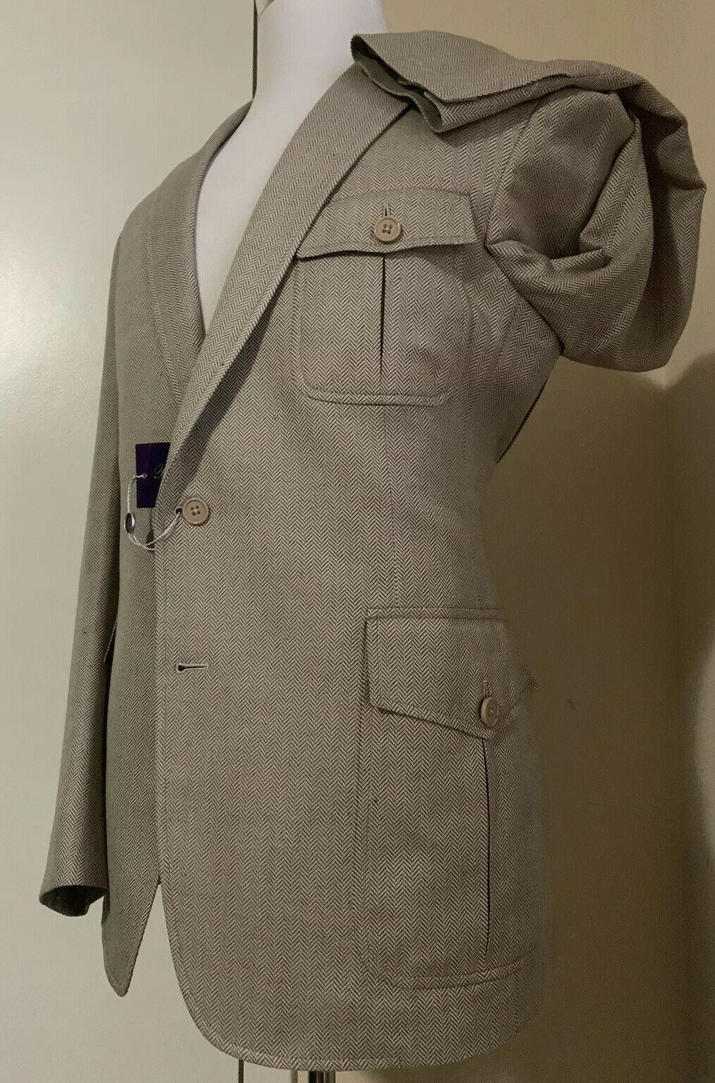 NWT $4995 Ralph Lauren Purple Label Men Sport Coat Blazer LT Brown 42 Hand made