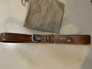 New $3150 Bottega Veneta Mens Crocodile Belt 509419 Brown 105/42 Italy