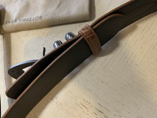 New $3150 Bottega Veneta Mens Crocodile Belt 509419 Brown 105/42 Italy