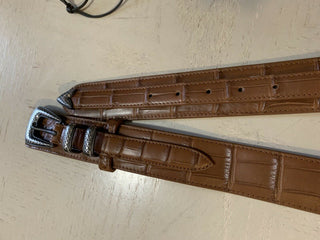 New $3150 Bottega Veneta Mens Crocodile Belt 509419 Brown 105/42 Italy