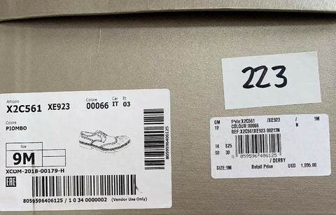 New $1095 Giorgio Armani Men Spectator Shoes Gray 10.5 US/9.5 Eu X2C561