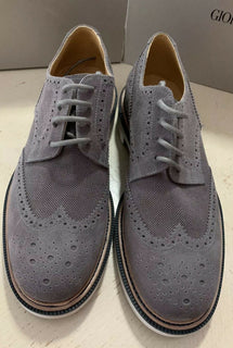 New $1095 Giorgio Armani Men Spectator Shoes Gray 10.5 US/9.5 Eu X2C561