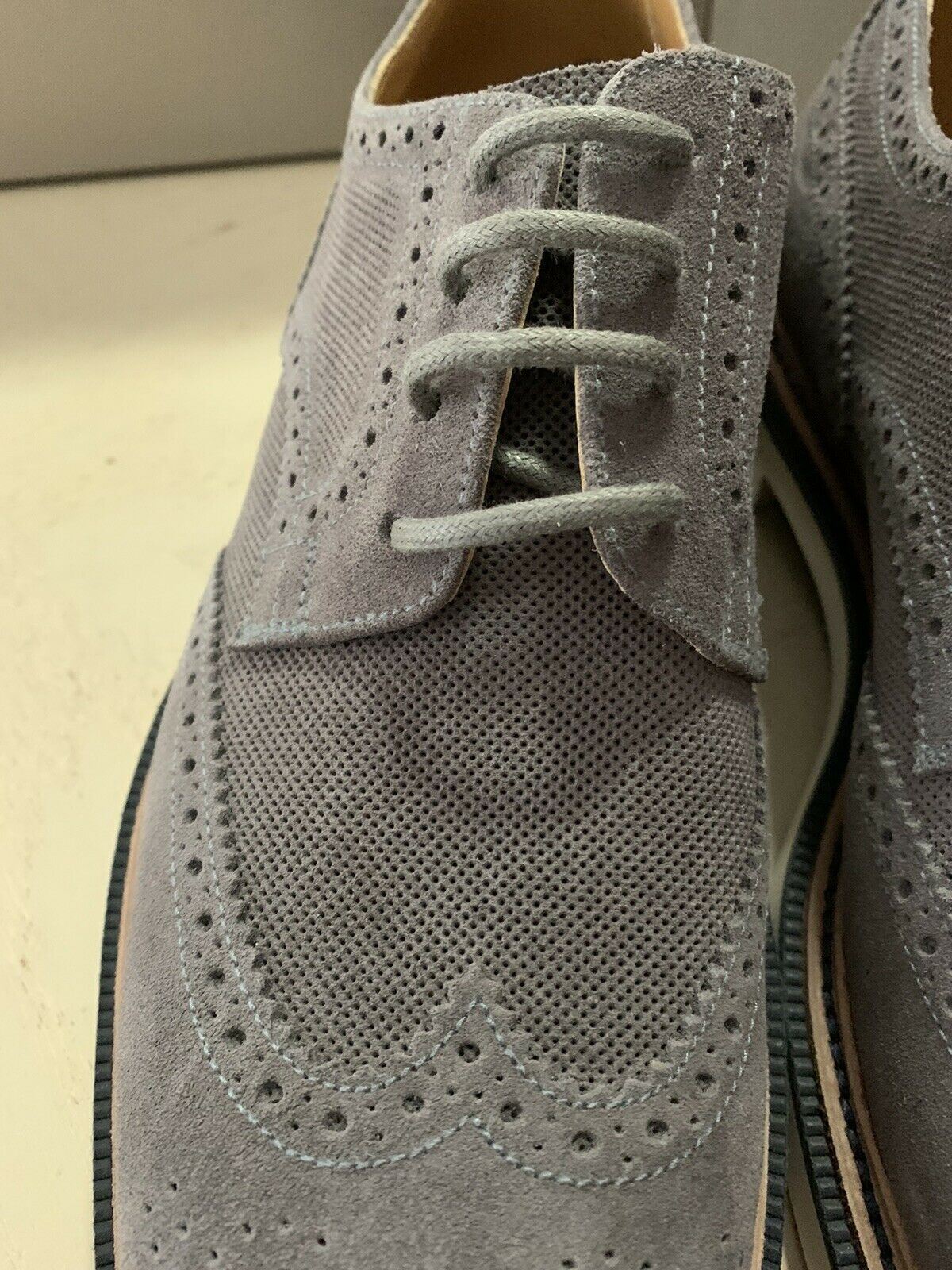New $1095 Giorgio Armani Men Spectator Shoes Gray 10.5 US/9.5 Eu X2C561