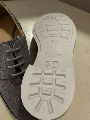 New $1095 Giorgio Armani Men Spectator Shoes Gray 10.5 US/9.5 Eu X2C561