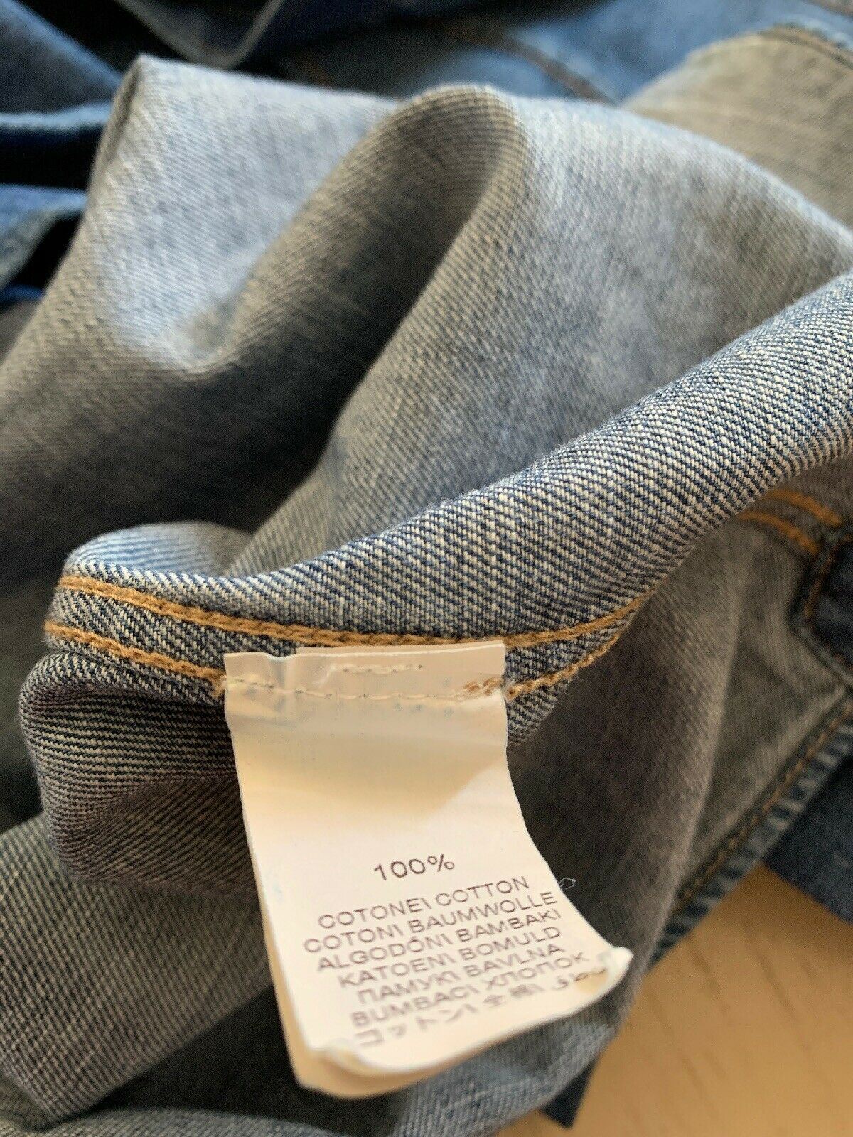 Neu mit Etikett: 795 $ Brunello Cucinelli Herrenjeans Westernhemd Leisure Fit Blau XL Italien