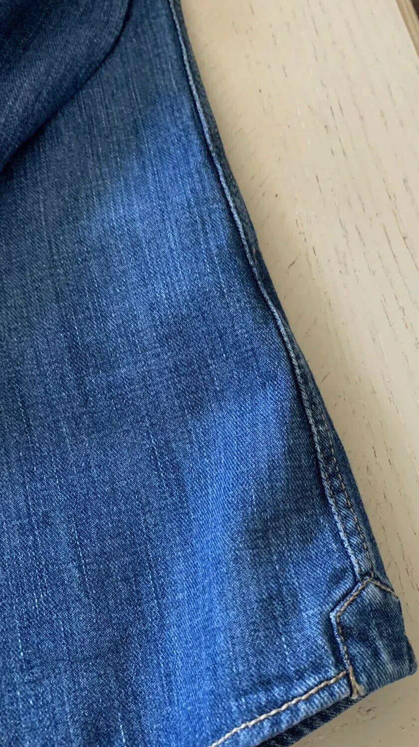 Neu mit Etikett: 795 $ Brunello Cucinelli Herrenjeans Westernhemd Leisure Fit Blau XL Italien