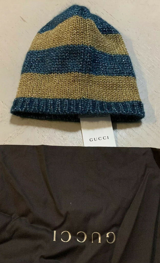 NWT $645 Gucci Womens Hat Lusin Green/Gold Size S Italy