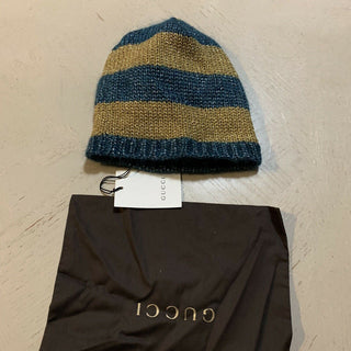 NWT $645 Gucci Womens Hat Lusin Green/Gold Size S Italy