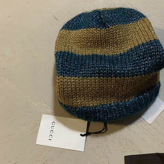 NWT $645 Gucci Womens Hat Lusin Green/Gold Size S Italy