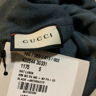 NWT $645 Gucci Womens Hat Lusin Green/Gold Size S Italy