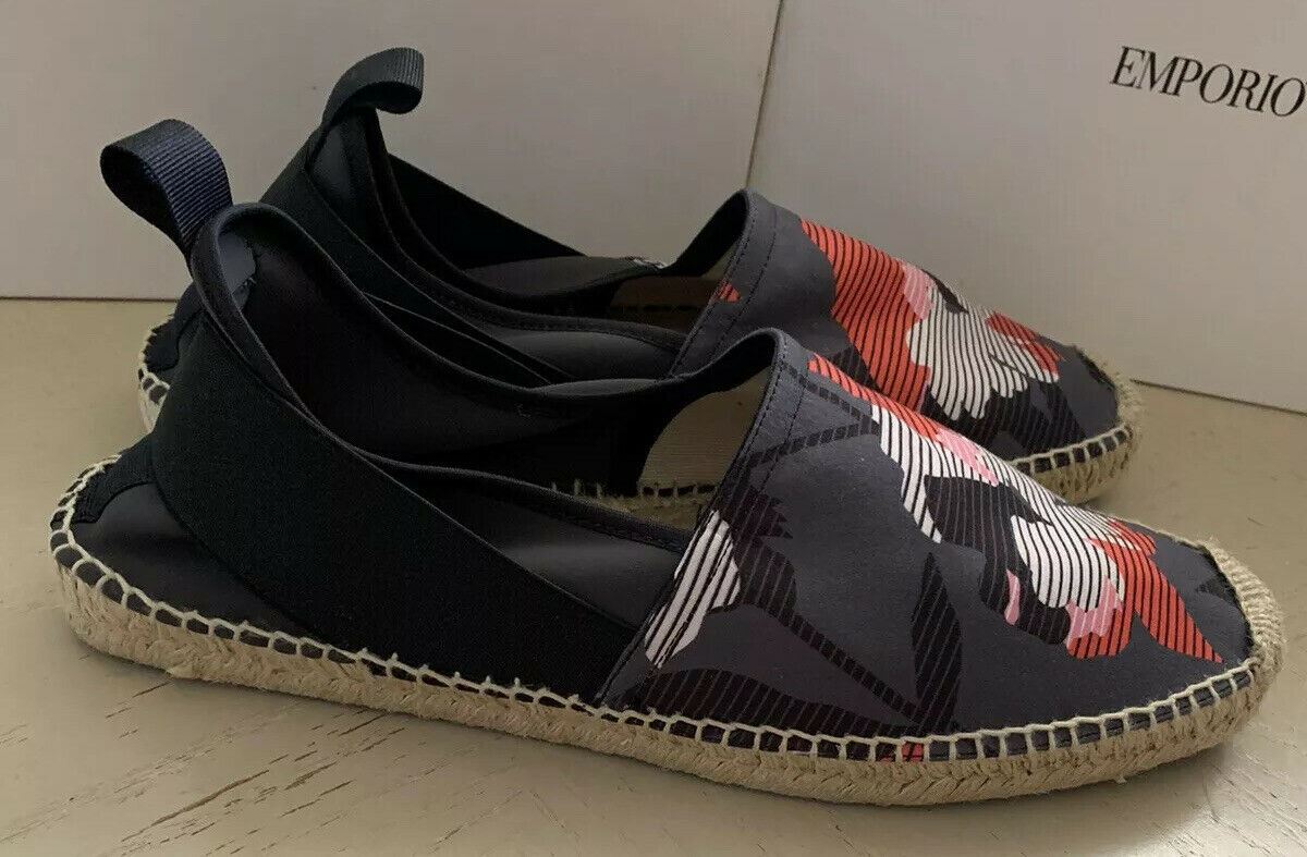 New $325 Emporio Armani Men Espadrille Shoes Gray 11 US/10 UK X4S020