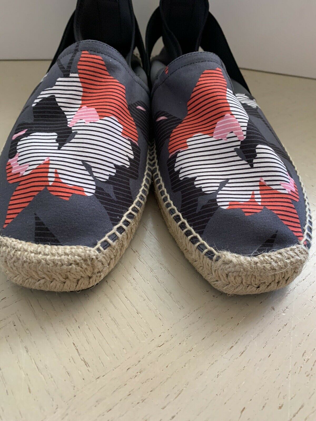 New $325 Emporio Armani Men Espadrille Shoes Gray 11 US/10 UK X4S020