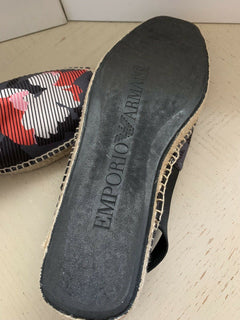 Neu $325 Emporio Armani Herren Espadrille-Schuhe Grau 11 US/10 UK X4S020