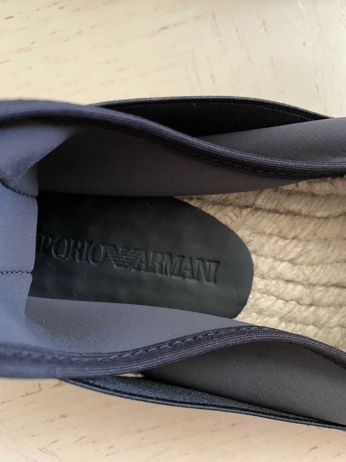 Neu $325 Emporio Armani Herren Espadrille-Schuhe Grau 11 US/10 UK X4S020