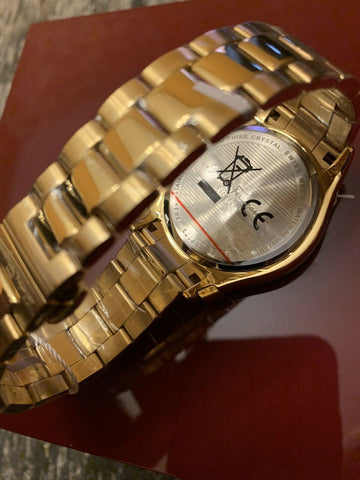 NIB $2150 Salvatore Ferragamo Men Watch SFH6006 Stainless Steel Gold Switzerland