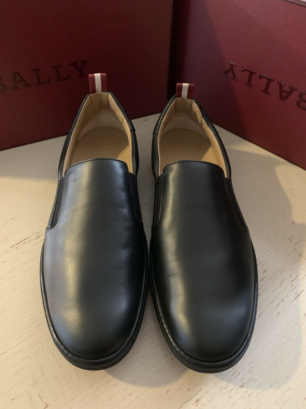 New $510 Bally Men Orniel Leather Sneakers Shoes Black 10.5 US Switzerland