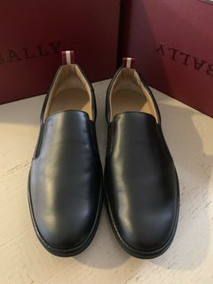 Neue $510 Bally Herren Orniel Leder Sneakers Schuhe Schwarz 10,5 US Schweiz