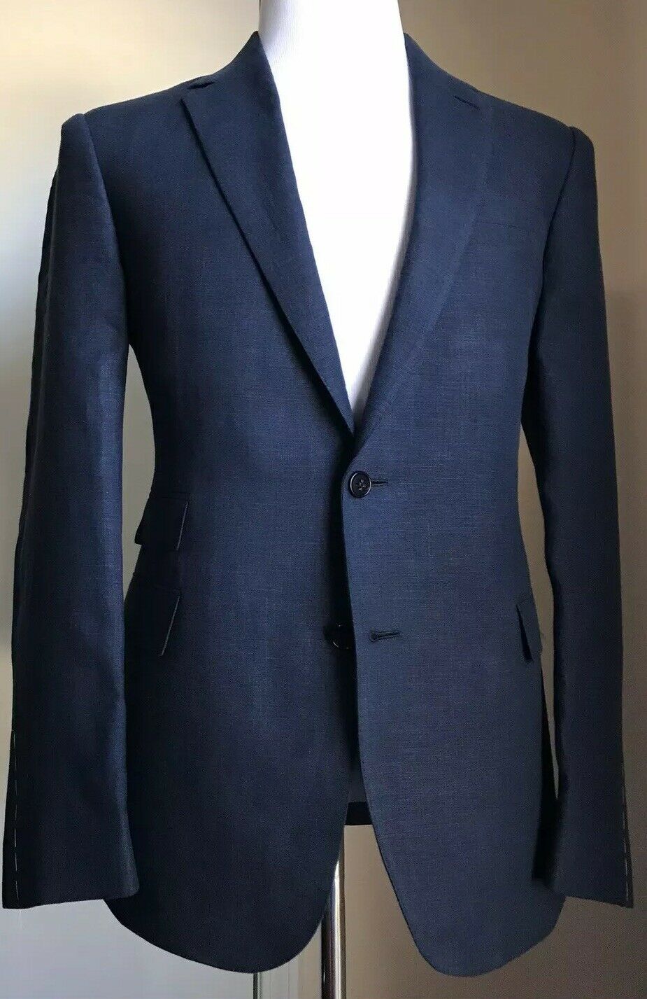 NWT $1995 Ralph Lauren Purple Label Men Linen Sport Coat Blazer Navy 42R US Ita