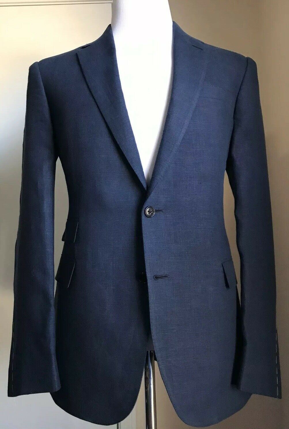 NWT $1995 Ralph Lauren Purple Label Men Linen Sport Coat Blazer Navy 42R US Ita