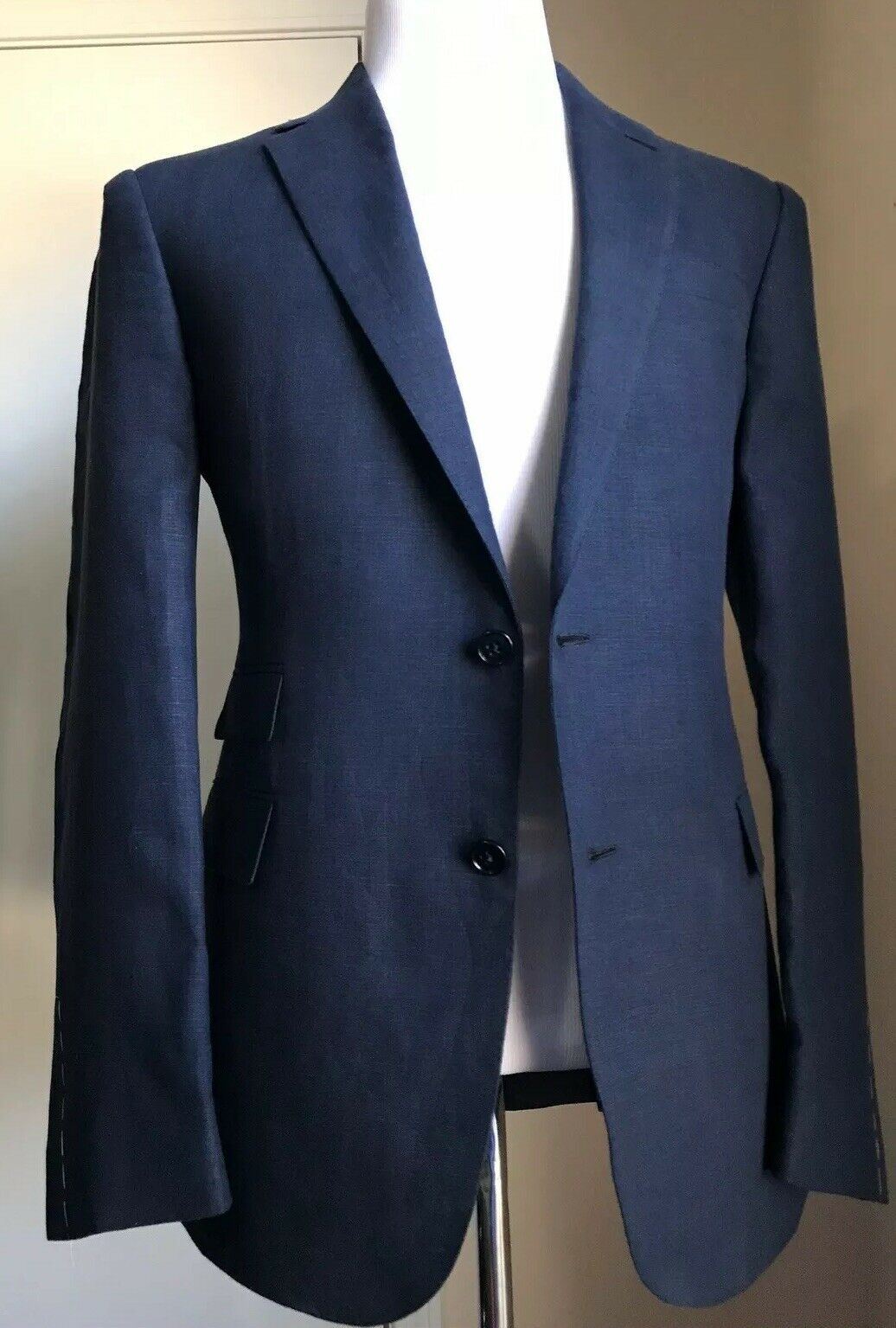 NWT $1995 Ralph Lauren Purple Label Men Linen Sport Coat Blazer Navy 42R US Ita