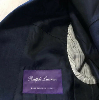 NWT $1995 Ralph Lauren Purple Label Herren Leinen Sportmantel Blazer Marineblau 42R US Ita