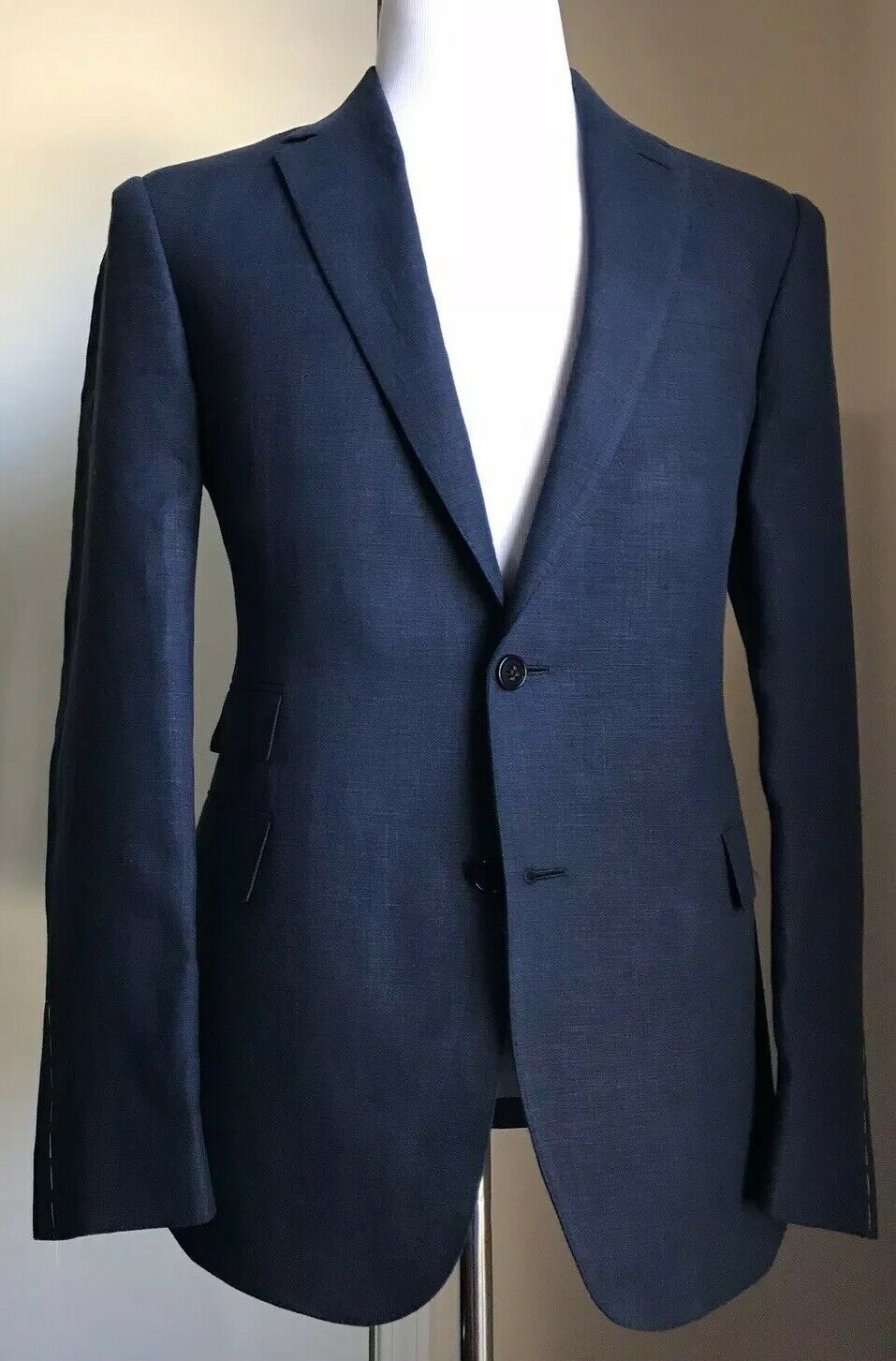 NWT $1995 Ralph Lauren Purple Label Men Linen Sport Coat Blazer Navy 38S US Ita