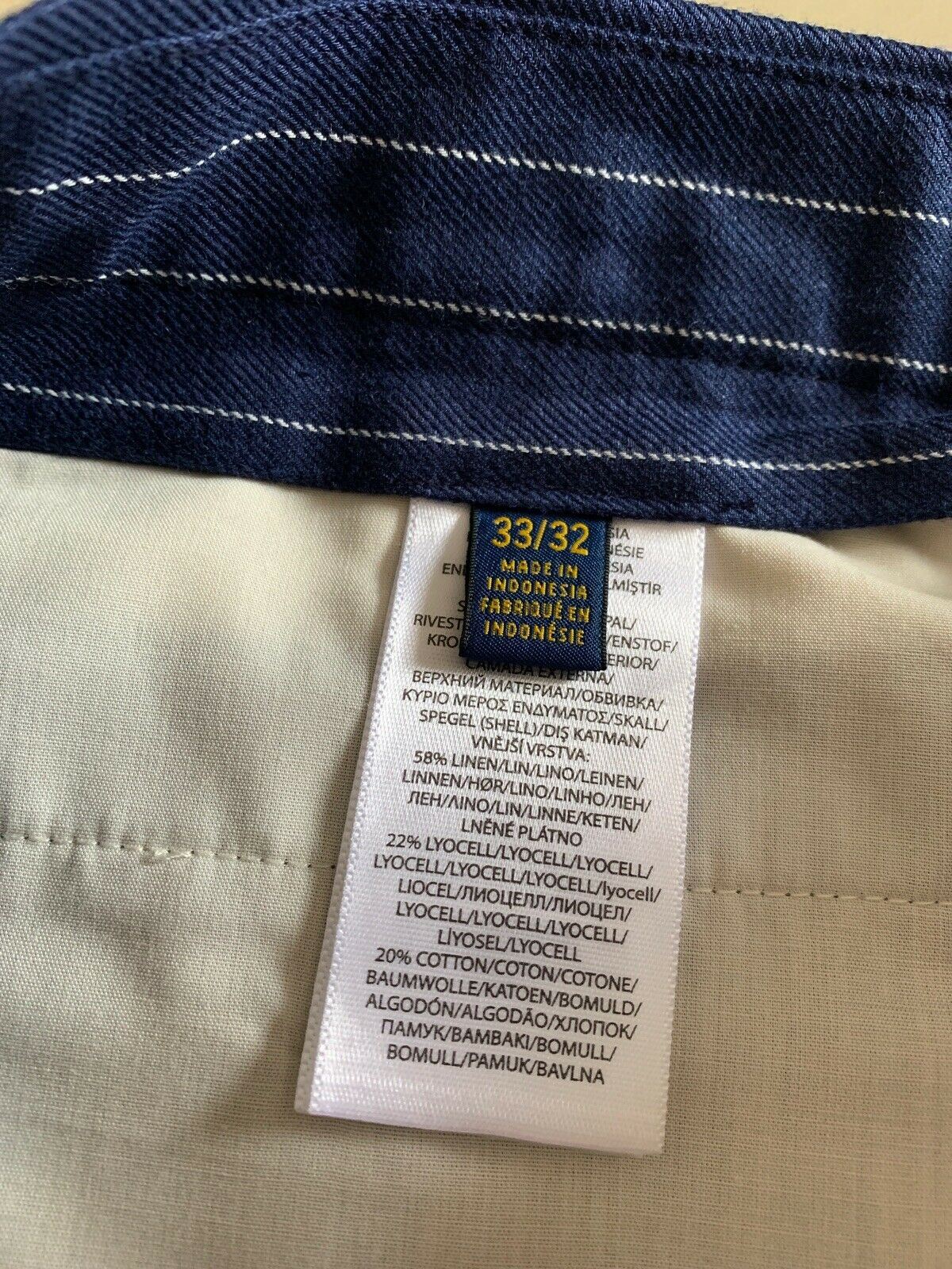 Мужские брюки NWT Polo Ralph Lauren синие, размер 33 США