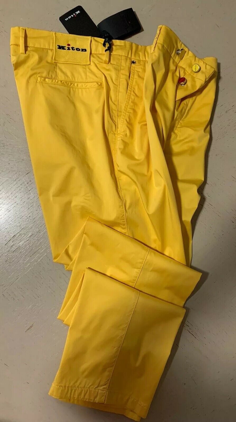 NWT $995 Kiton Mens Pants Yellow 38 US ( 54 Eu ) Italy