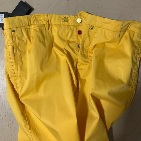 NWT 995 $ Kiton Herrenhose Gelb 38 US (54 Eu) Italien