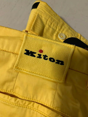 NWT 995 $ Kiton Herrenhose Gelb 38 US (54 Eu) Italien