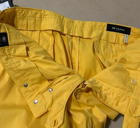NWT 995 $ Kiton Herrenhose Gelb 38 US (54 Eu) Italien