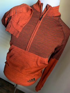 New $180 adidas Mens Quarter - Zip Sweater Red Size M