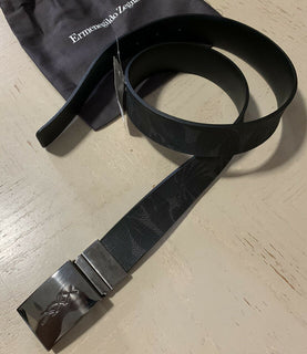 New $450 Ermenegildo Zegna Couture Mens Leather Belt DK Brown 32/85 Italy
