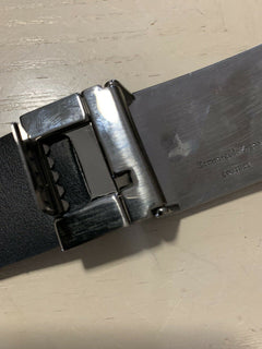 New $450 Ermenegildo Zegna Couture Mens Leather Belt DK Brown 32/85 Italy
