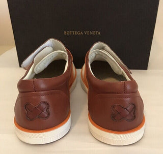 NIB Bottega Veneta Herren-Slip-on-Sneaker aus Leder, Persim/Russet, 8 US (41 EU), Italien
