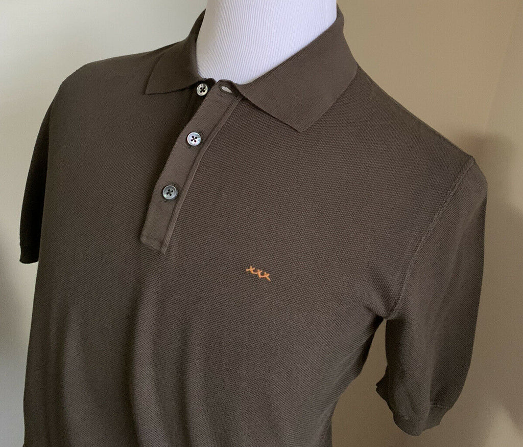 NWT $475 Ermenegildo Zegna Couture Men Polo Shirt Green S US ( 48 Eu ) Italy
