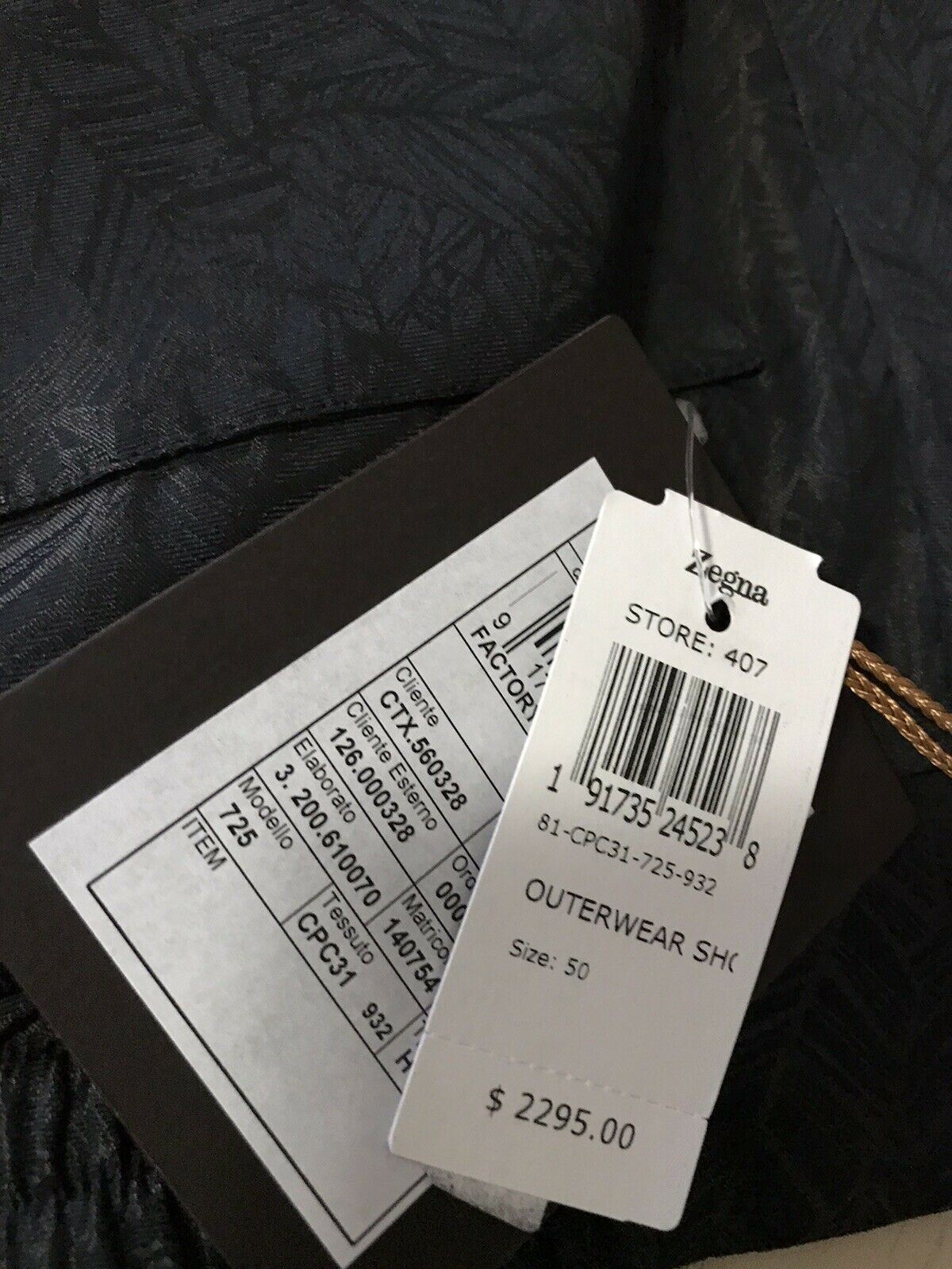 Neu 2295 $ Ermenegildo Zegna Couture Jackenmantel DK Schwarz 40 US ( 50 Eu)