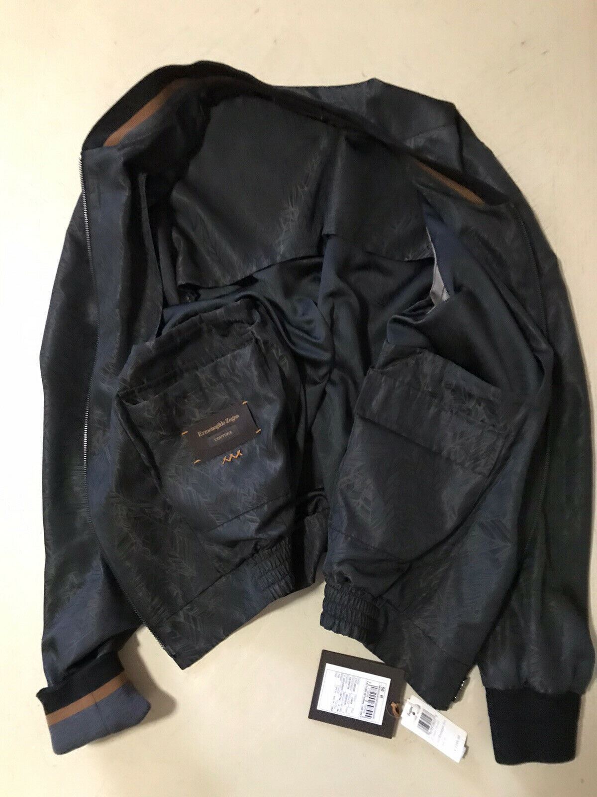 New $2295 Ermenegildo Zegna Couture Jacket Coat DK Black 40 US ( 50 Eu)