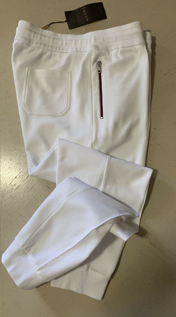 Neu mit Etikett: 1245 $ Gucci Herren-Trainingshose, Weiß, Größe XXL, hergestellt in Italien
