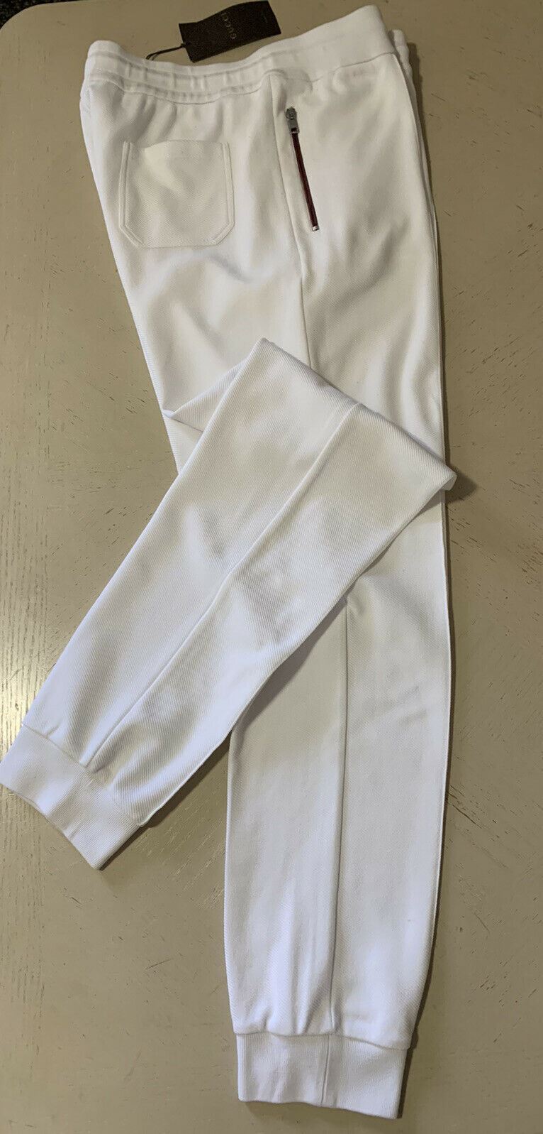 Мужские спортивные штаны Gucci белого цвета, размер XXL, 1245 долларов, сделано в Италии.