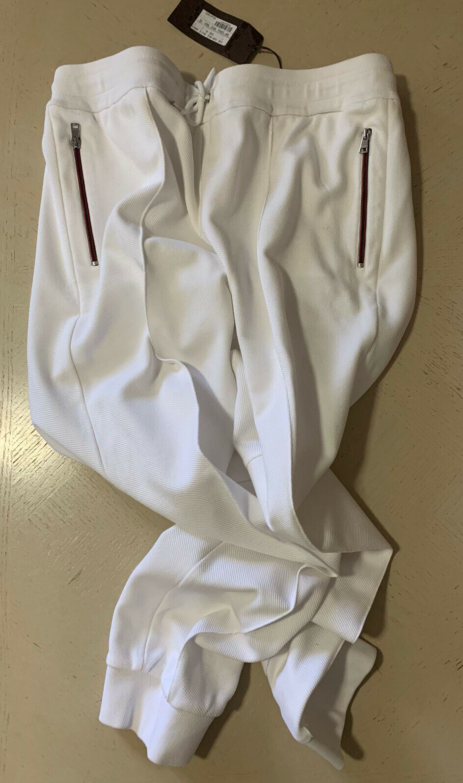 NWT $1245 Gucci Mens Sweat Pants White Size XXL Made in Italy