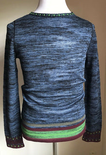 NWT $890 Bottega Veneta Mens Crewneck Sweater Blue/Navy 40 US ( 50 Eu ) Italy