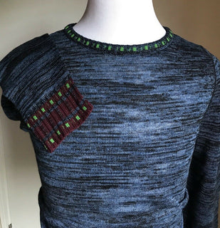 NWT $890 Bottega Veneta Mens Crewneck Sweater Blue/Navy 40 US ( 50 Eu ) Italy