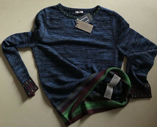 NWT $890 Bottega Veneta Mens Crewneck Sweater Blue/Navy 40 US ( 50 Eu ) Italy