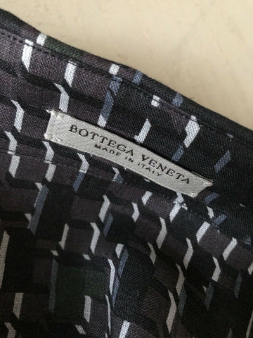 NWT $790 Bottega Veneta Linen Dress Shirt Black-Anthracite S ( 48 Eu ) Italy