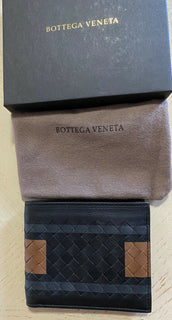 New Bottega Veneta Mens Wallet Black/Brown 113993 Italy