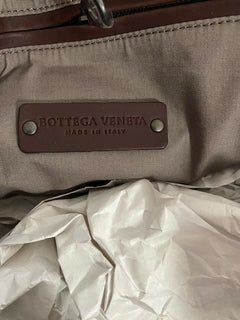 New $2750 Bottega Veneta Men Leather/Canvas Travel Bag Burgundy Italy